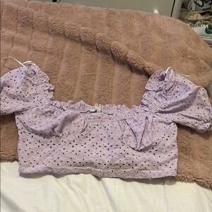 Purple crop top